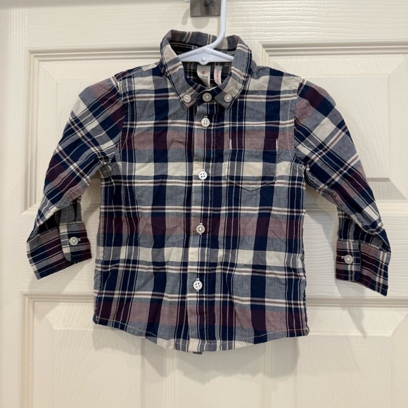 J. Crew Other - J.Crew Baby Boys Plaid Button Down Shirt 6-12M 100% Cotton